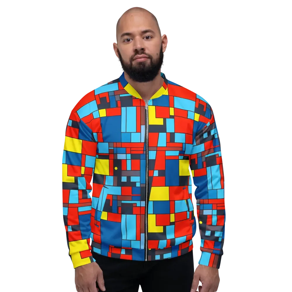 Electric Bauhaus on Bomber Jacket — Front