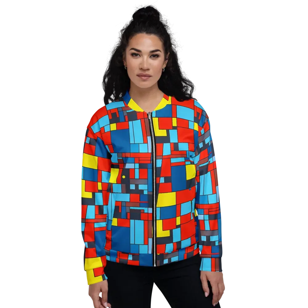 Electric Bauhaus on Bomber Jacket — Front