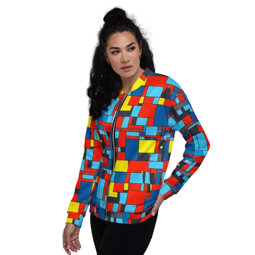 Electric Bauhaus on a Bomber Jacket