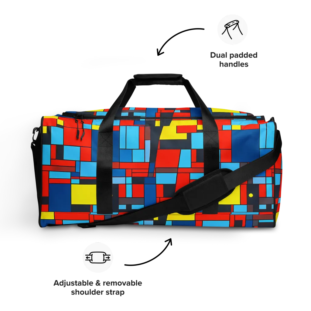Electric Bauhaus on Duffle Bag — Front