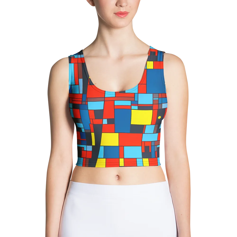 Electric Bauhaus on Crop Top — Front
