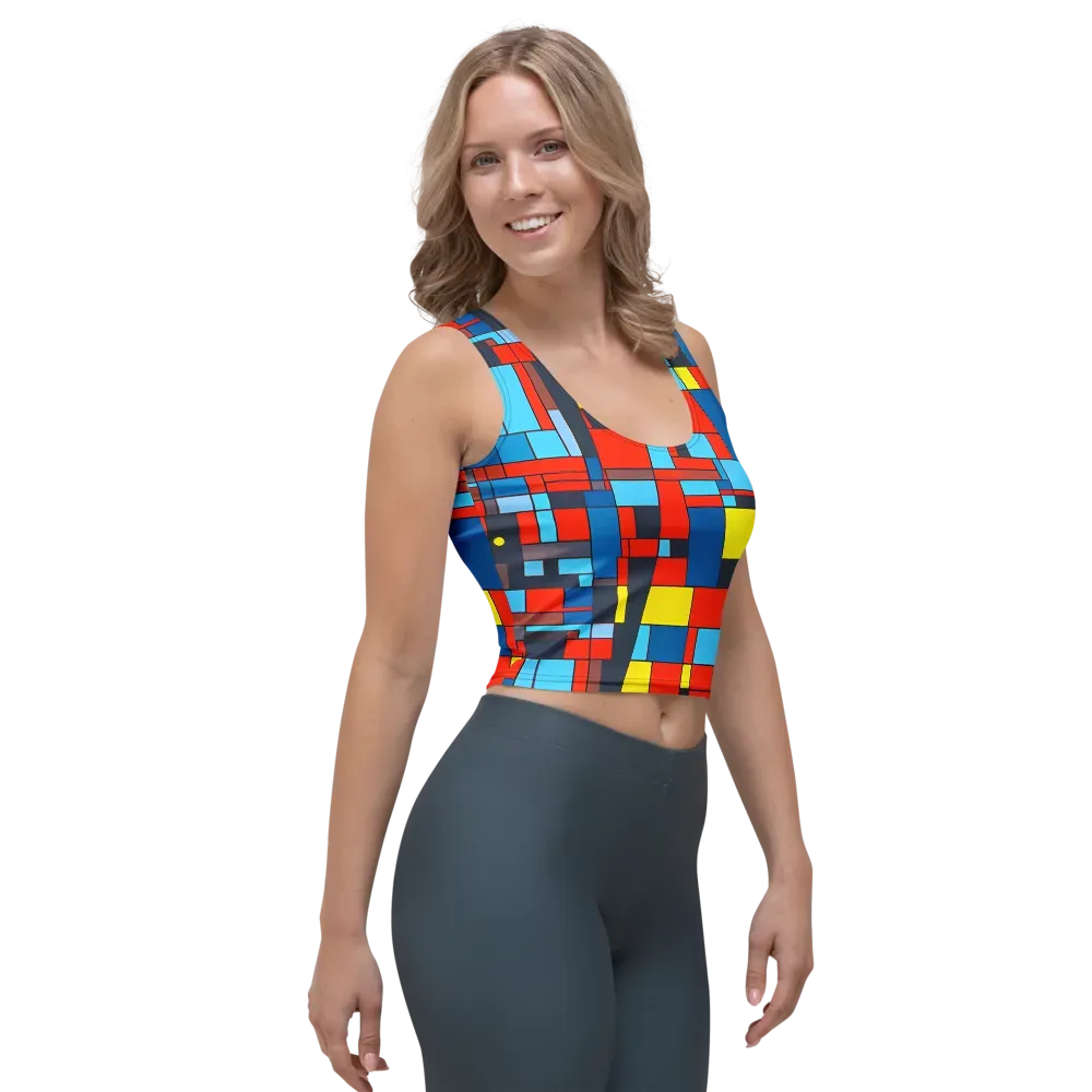 Electric Bauhaus on Crop Top — Right Front