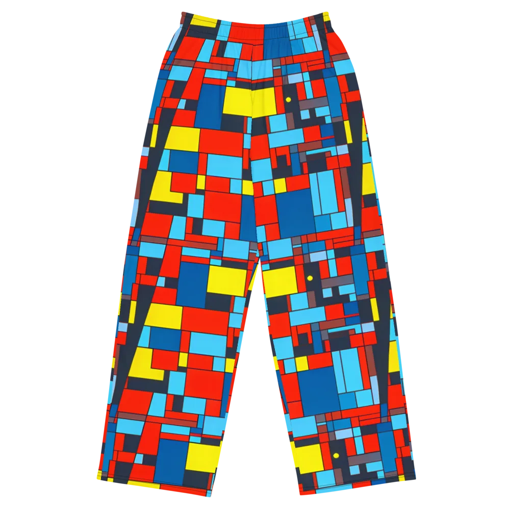 Electric Bauhaus on Wide-Leg Pants — Front