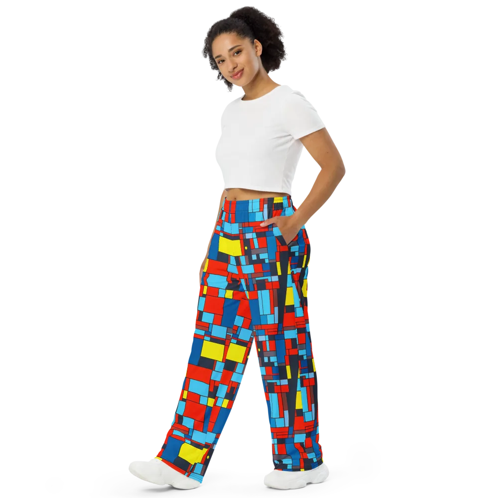 Electric Bauhaus on Wide-Leg Pants — Left Front