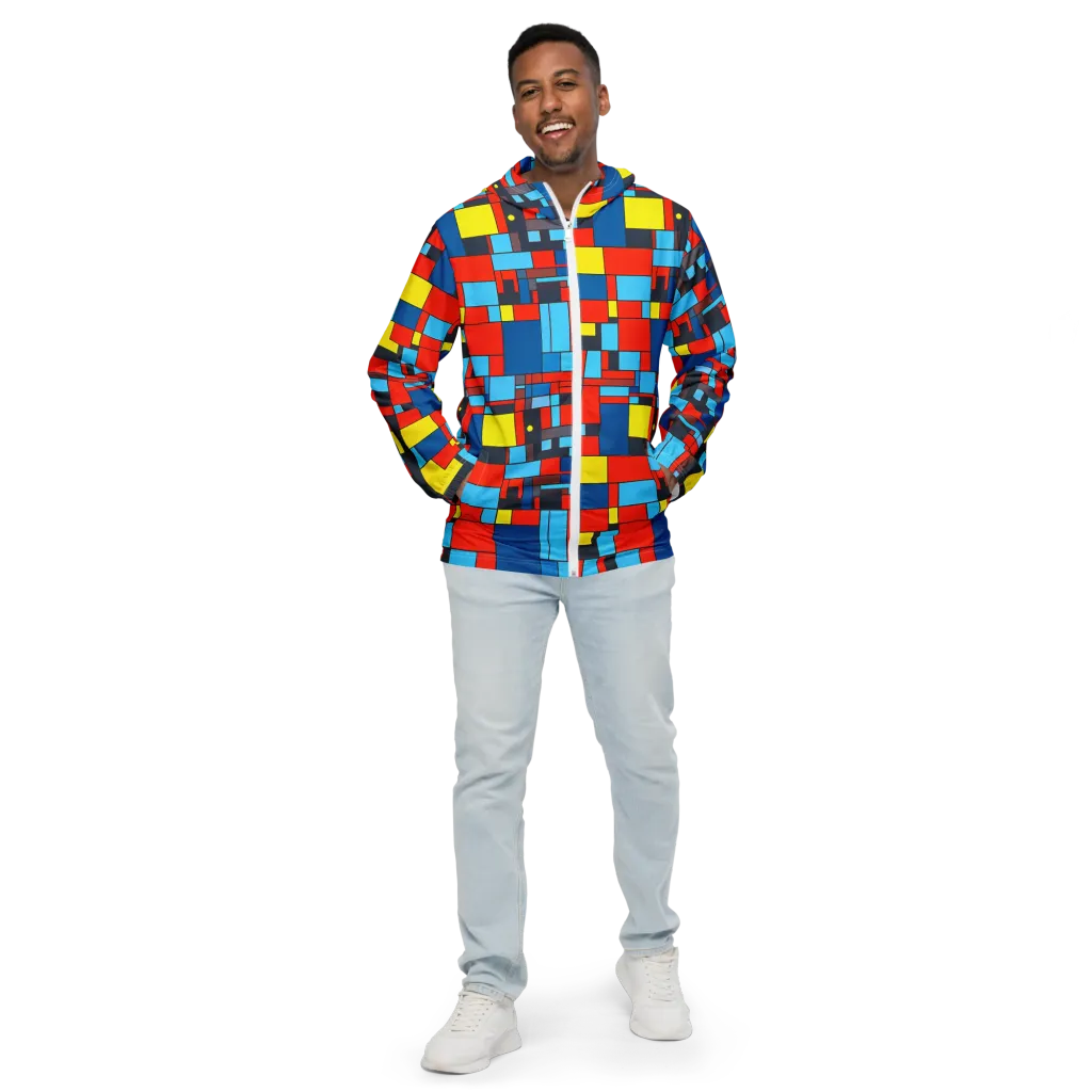 Electric Bauhaus on Men's Windbreaker — Front