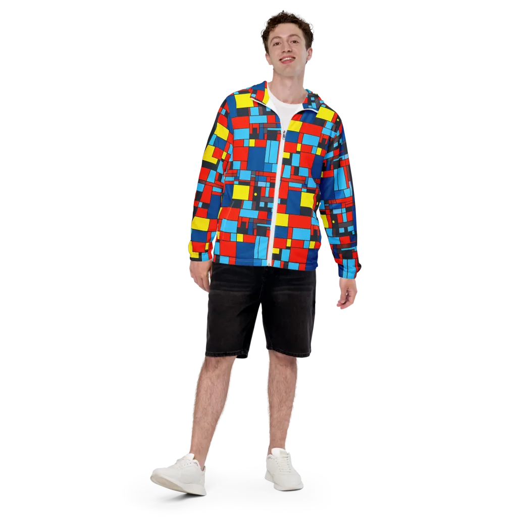 Electric Bauhaus on Men's Windbreaker — Front
