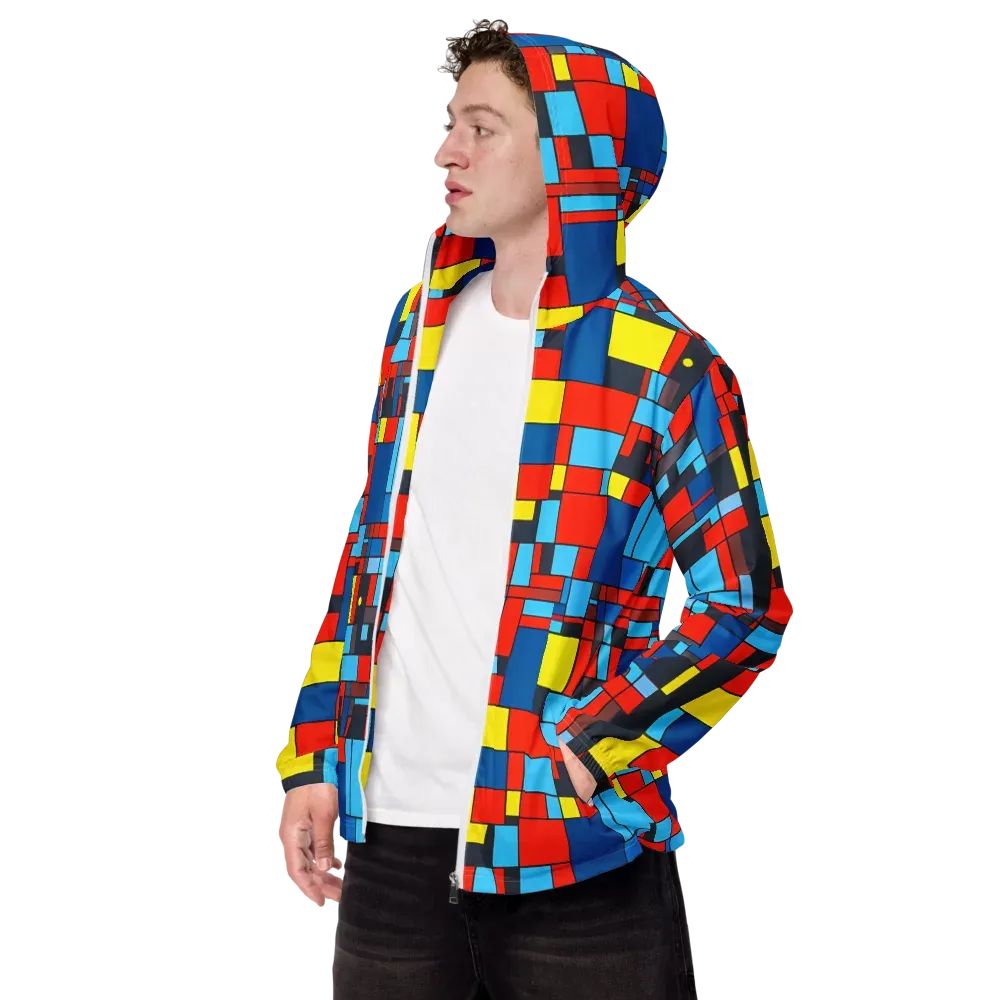 Electric Bauhaus on Men's Windbreaker — Left Front