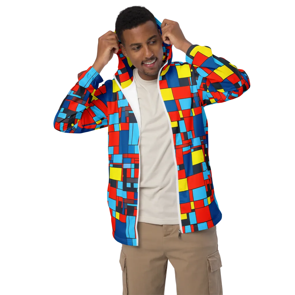Electric Bauhaus on Men's Windbreaker — Front