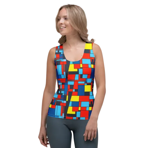 Electric Bauhaus on a Women's Tank Top