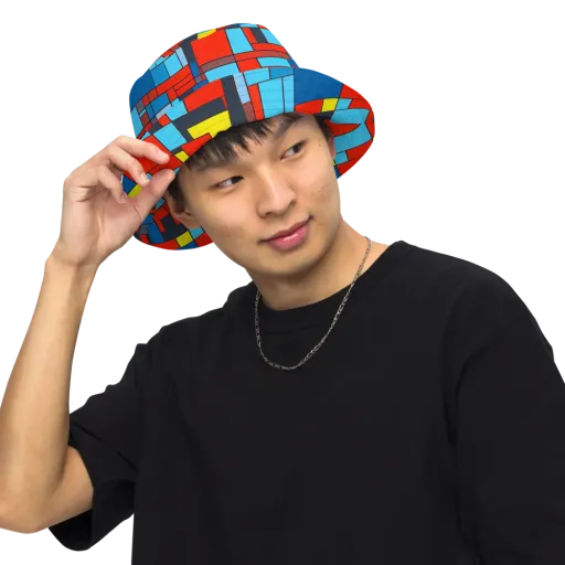Electric Bauhaus on a Reversible Bucket Hat