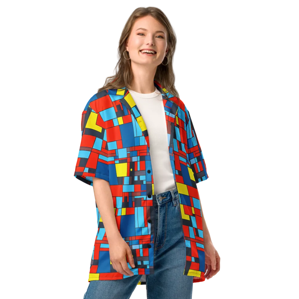 Electric Bauhaus on Button Shirt — Front