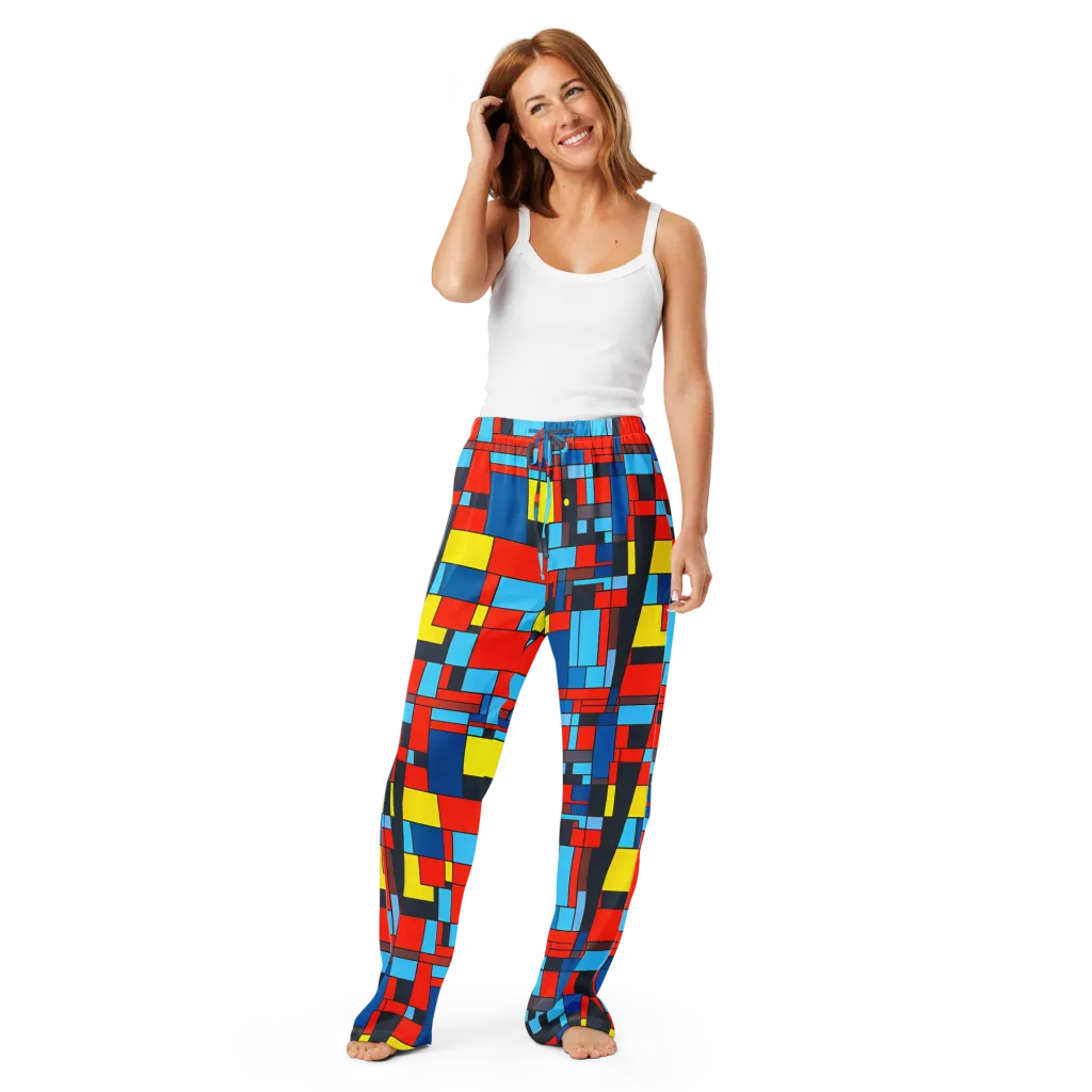 Electric Bauhaus on Women's Pajama Pants — Front