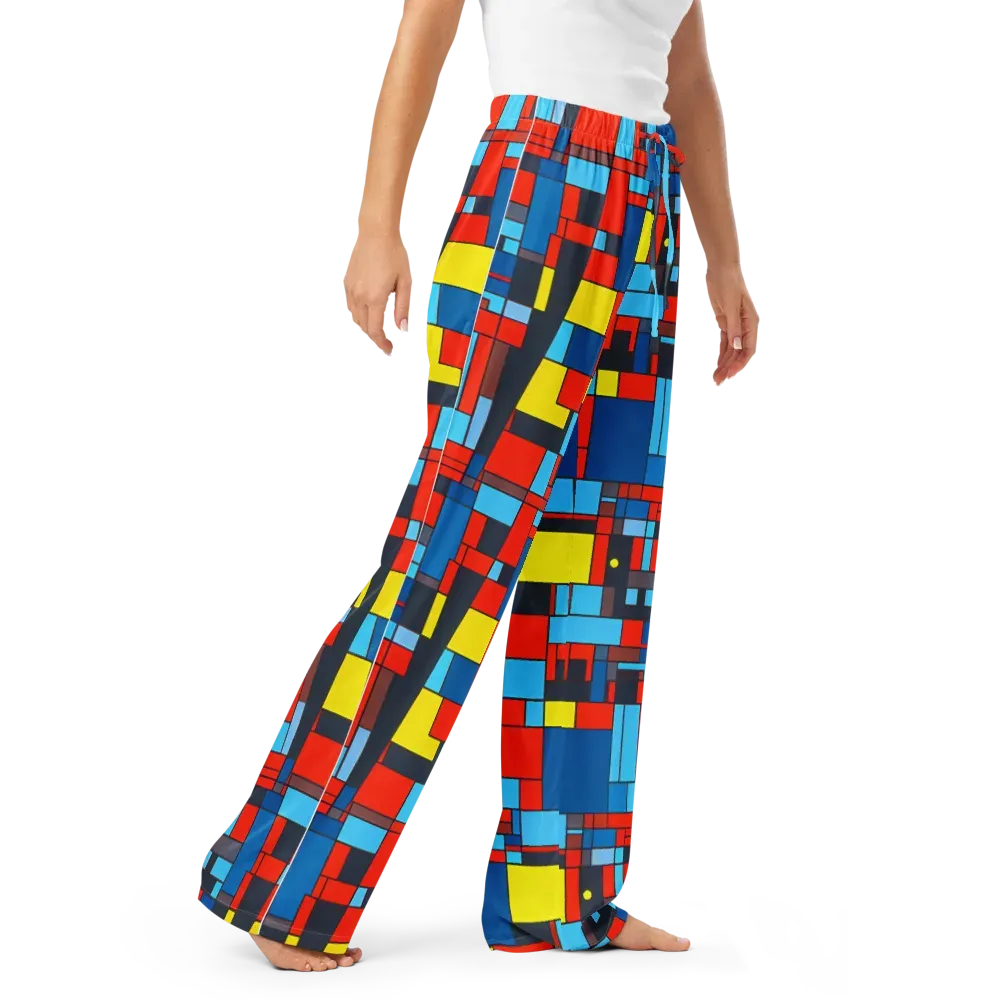Electric Bauhaus on Women's Pajama Pants — Right Front