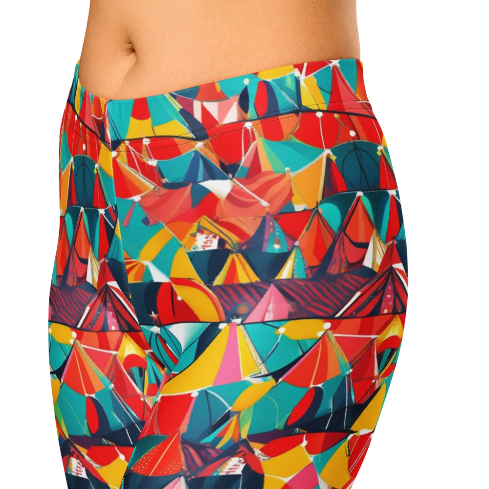 Carnival Canopies on Capri Leggings — Zoomed-in