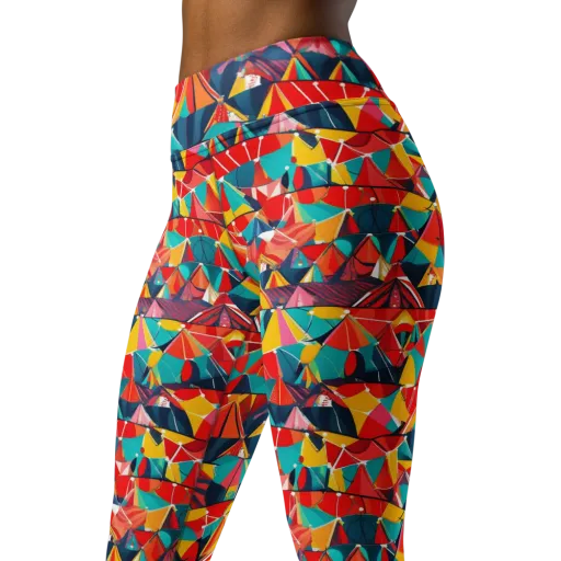 Carnival Canopies on a Yoga Leggings