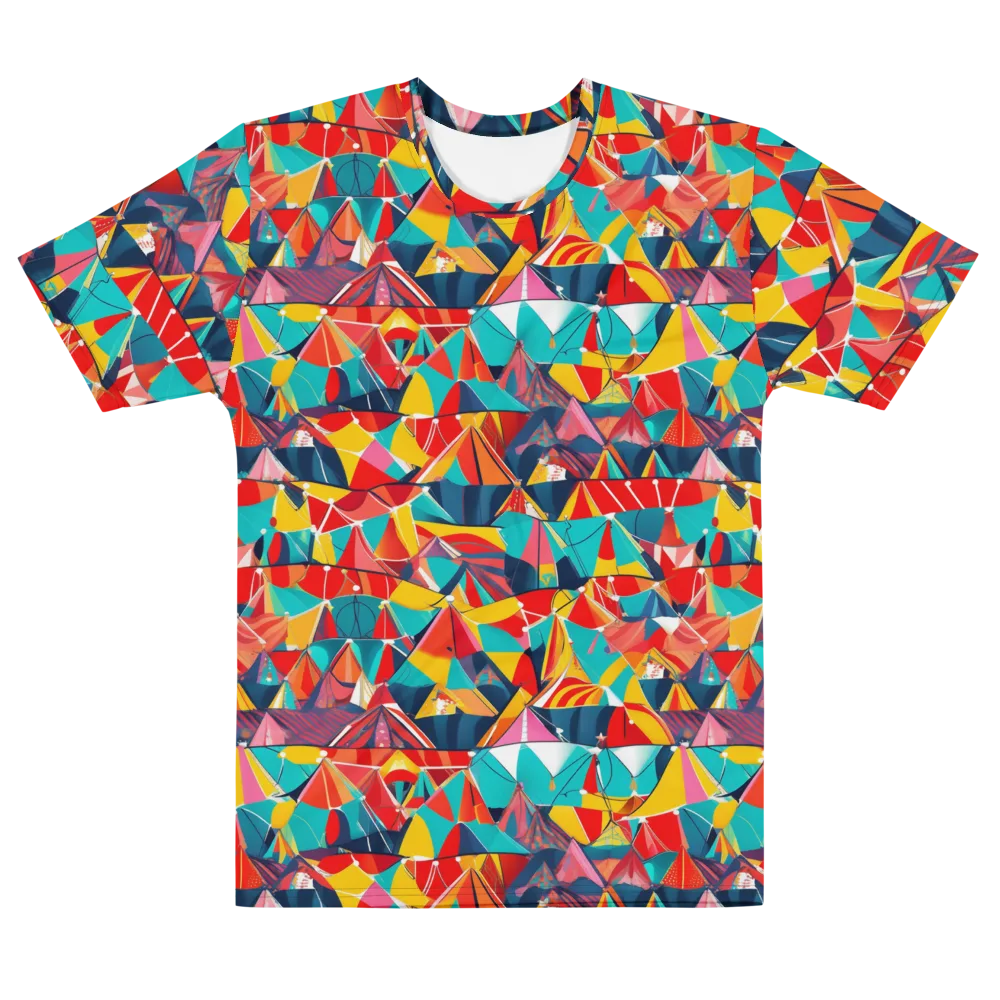 Carnival Canopies on Men's Cotton Crew Neck T-Shirt — Front