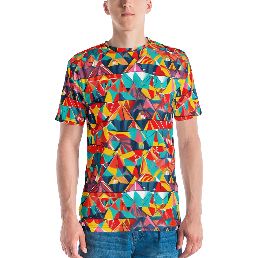 Carnival Canopies on Men's Crew Neck T-Shirt — Front