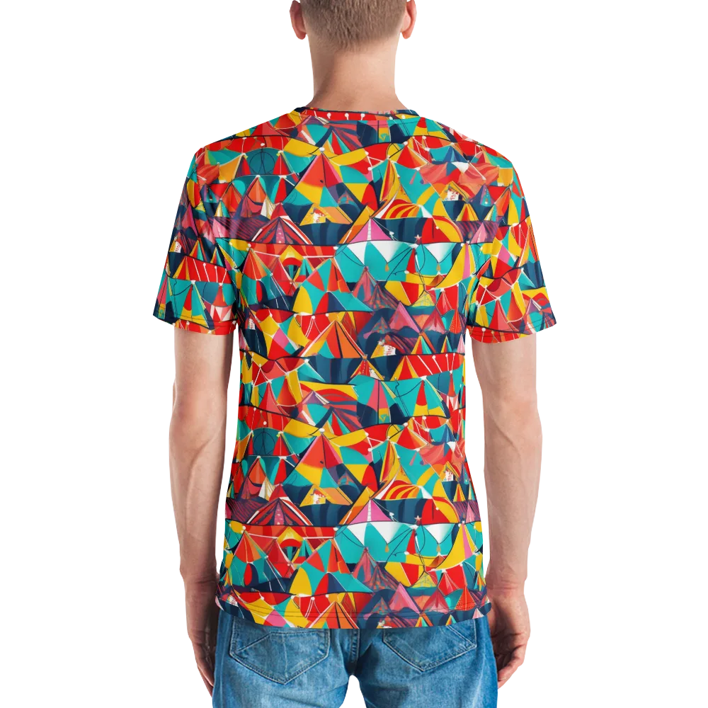 Carnival Canopies on Men's Crew Neck T-Shirt — Back