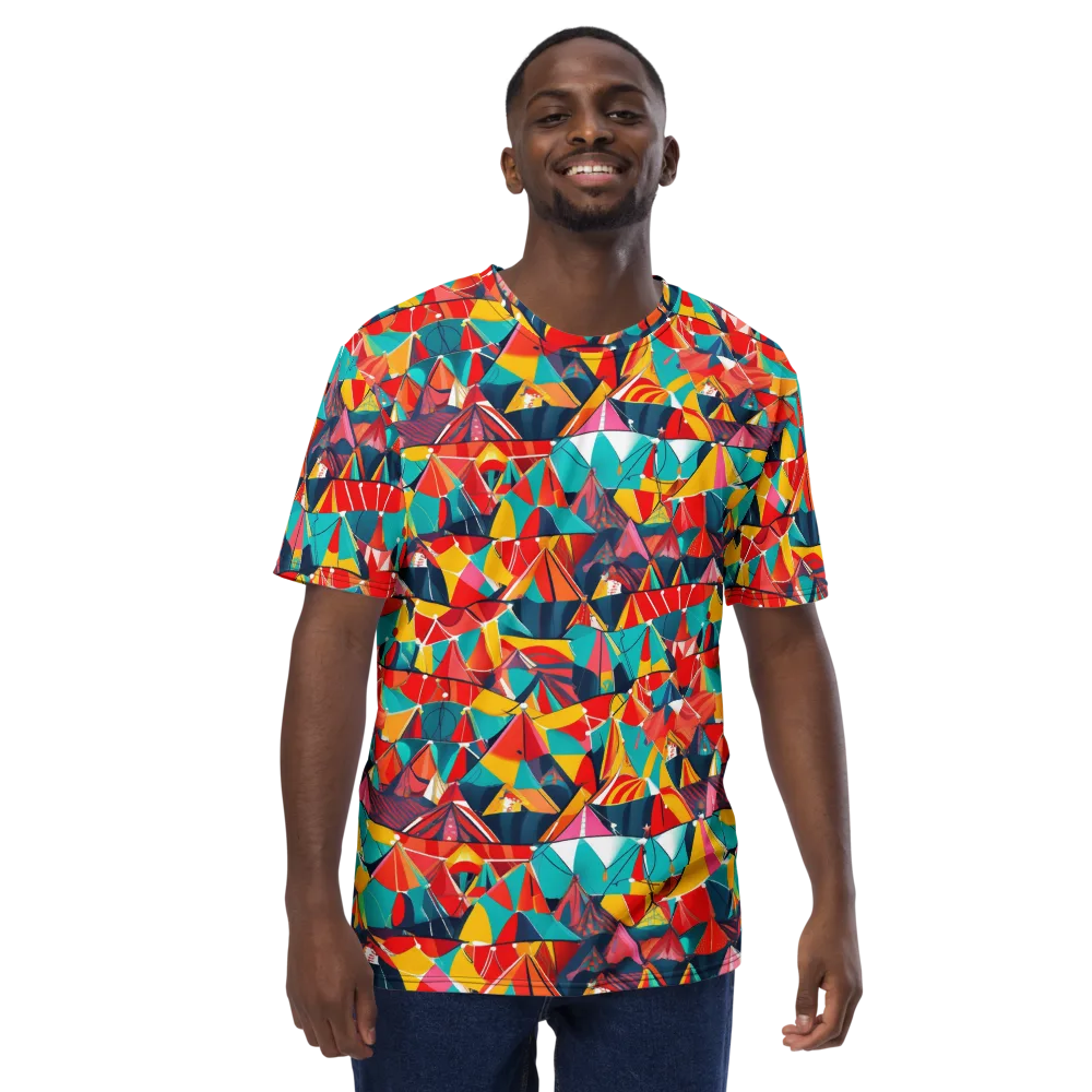Carnival Canopies on Men's Crew Neck T-Shirt — Front