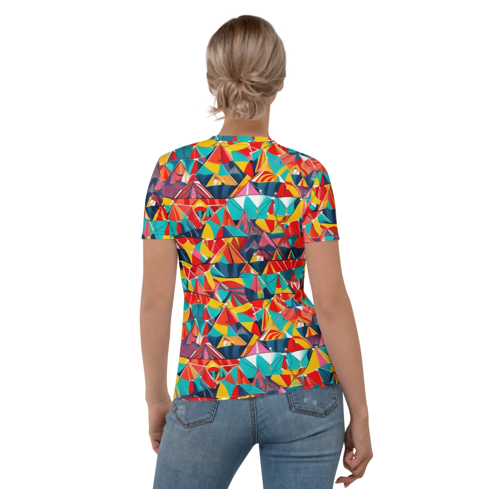Carnival Canopies on Women's Crew Neck T-Shirt — Back
