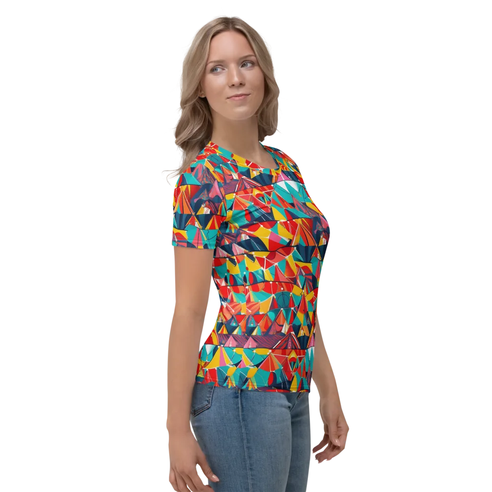 Carnival Canopies on Women's Crew Neck T-Shirt — Right