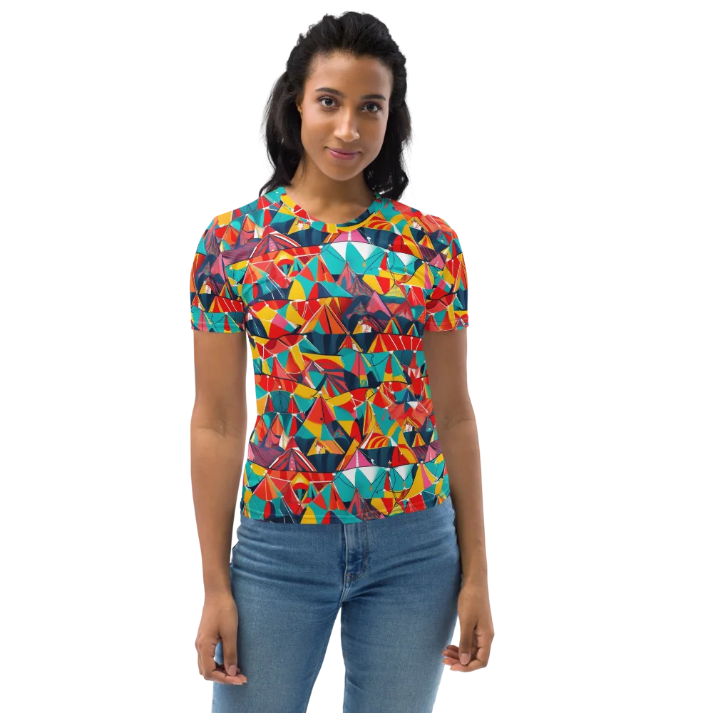 Carnival Canopies on Women's Crew Neck T-Shirt — Front