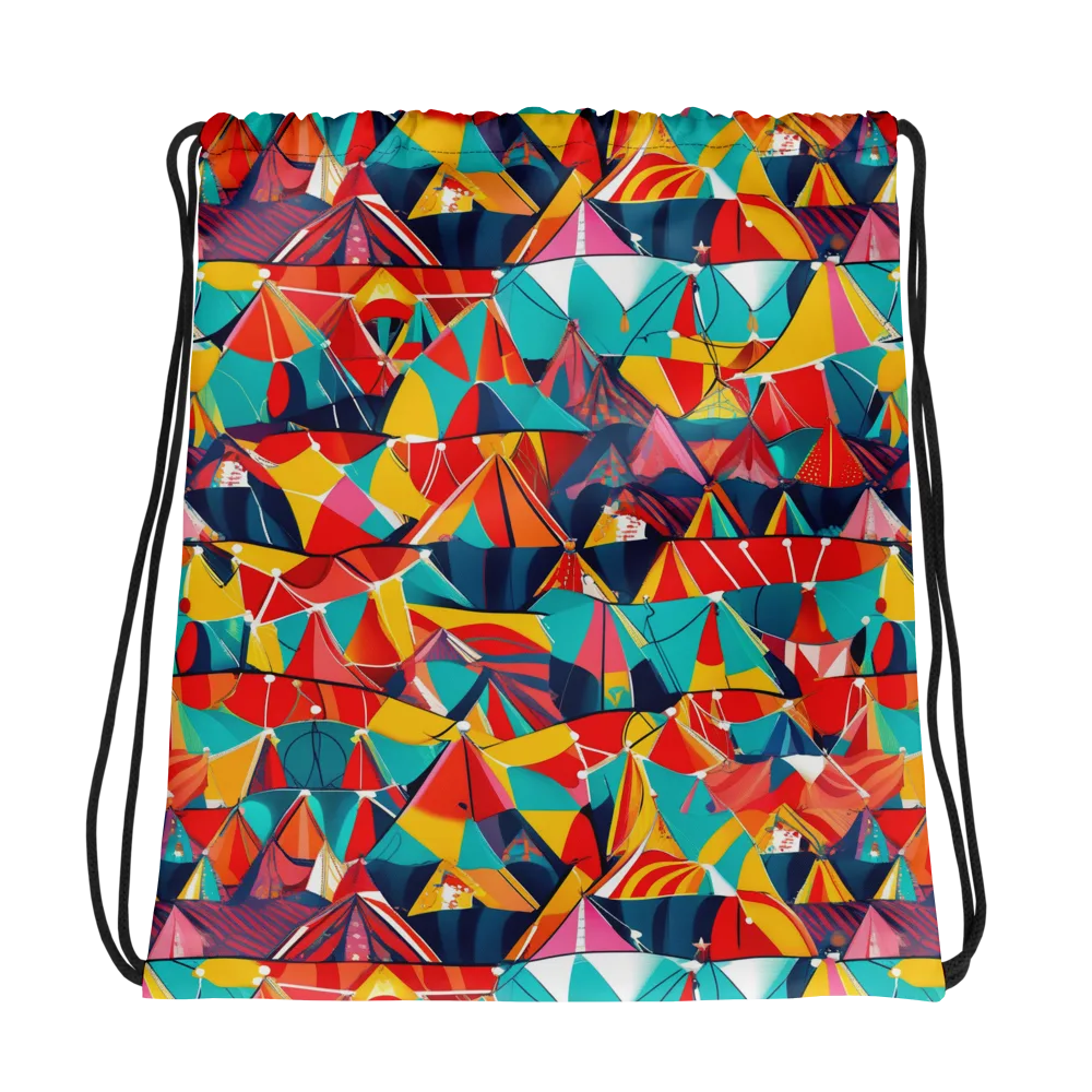 Carnival Canopies on Drawstring Bag — Photo