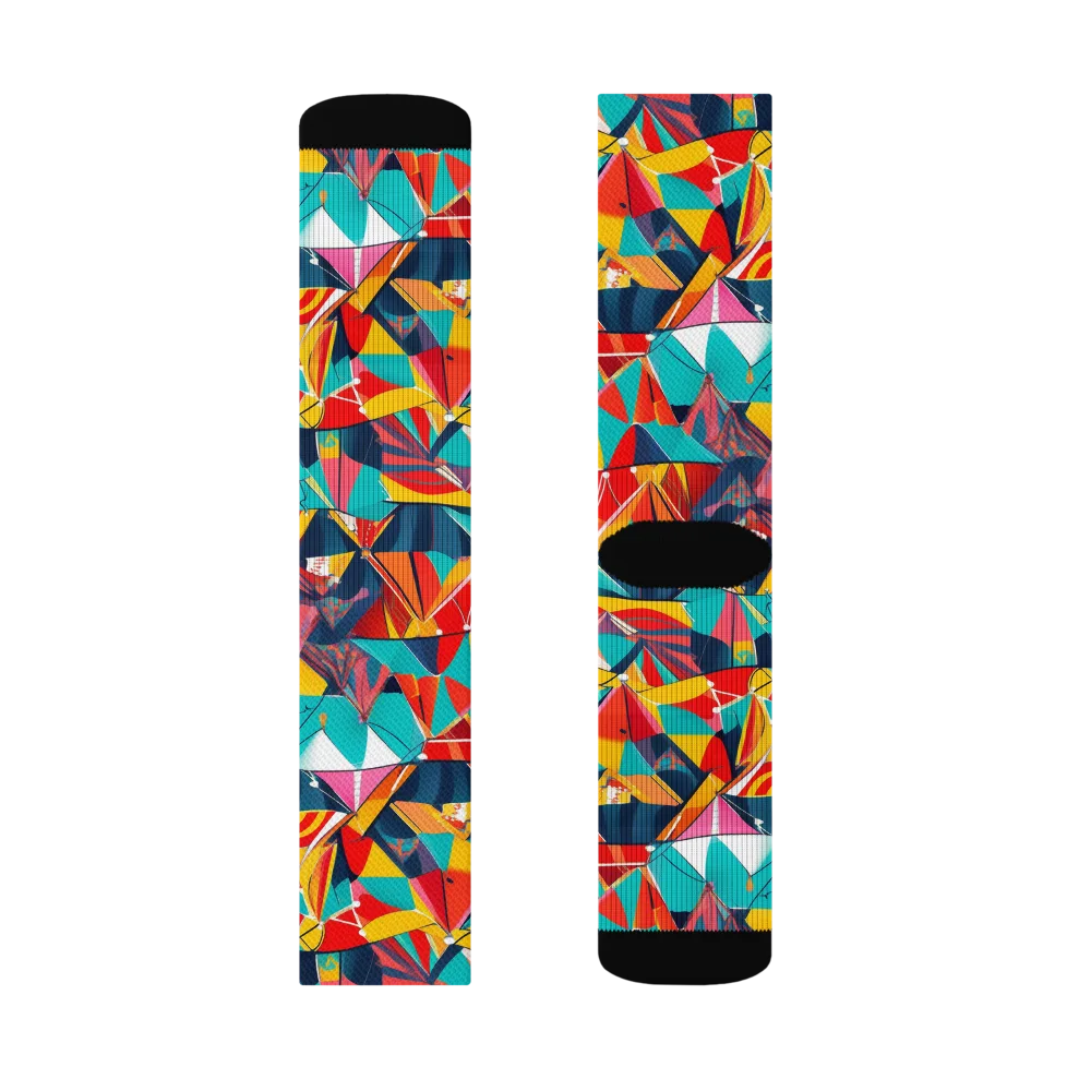 Carnival Canopies on Socks — Left Sock