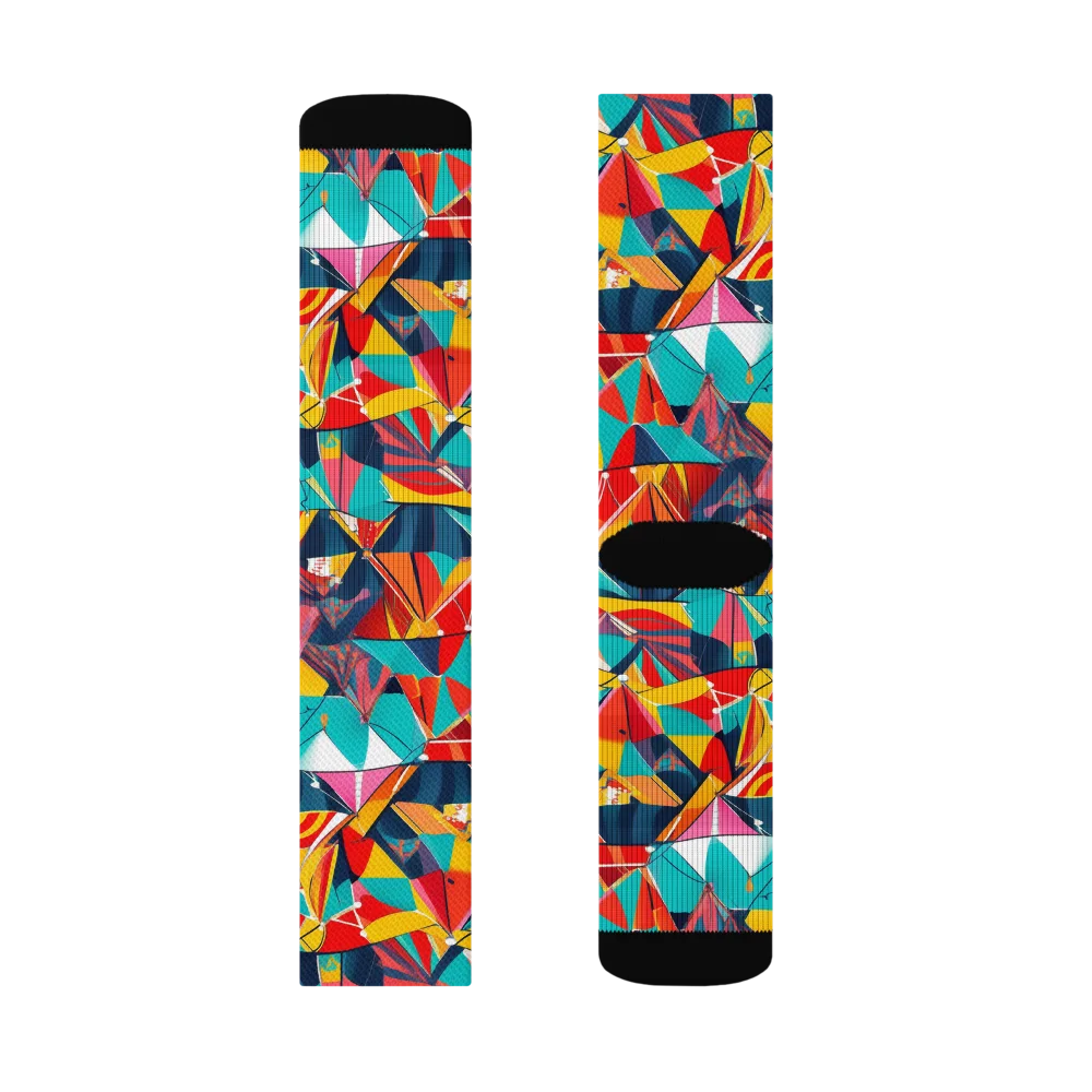 Carnival Canopies on Socks — Right Sock