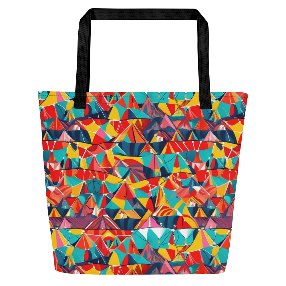 Carnival Canopies on Large Tote Bag W/ Pocket — Front
