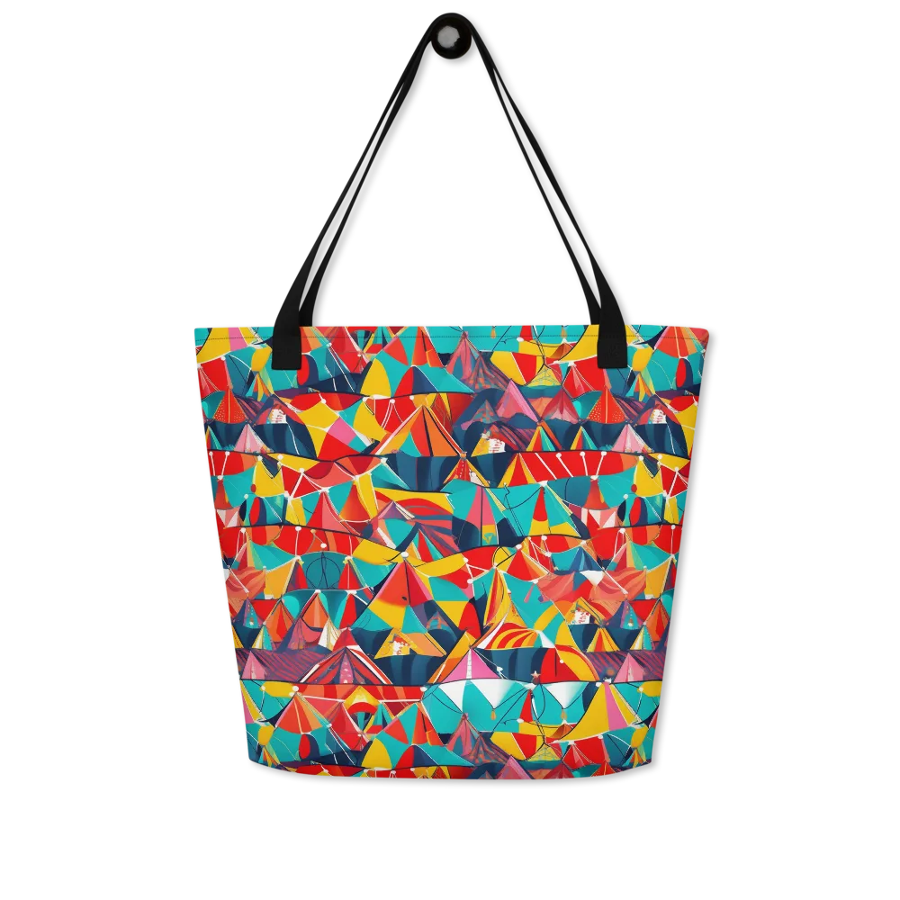 Carnival Canopies on Large Tote Bag W/ Pocket — Front