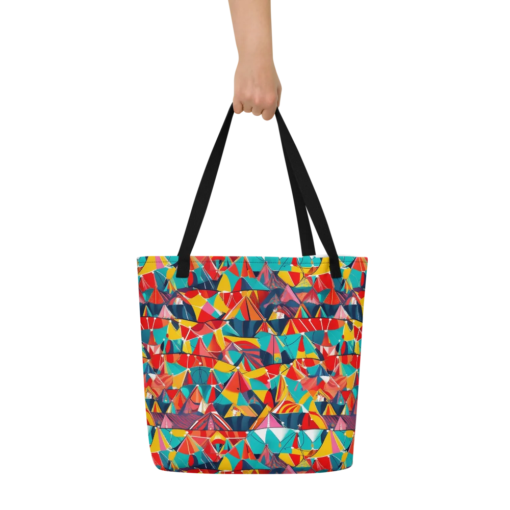 Carnival Canopies on Large Tote Bag W/ Pocket — Front