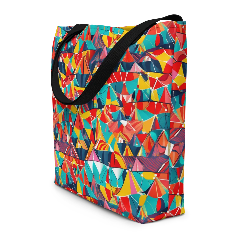Carnival Canopies on Large Tote Bag W/ Pocket — Front