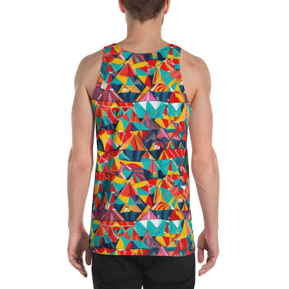 Carnival Canopies on Men's Tank Top — Back