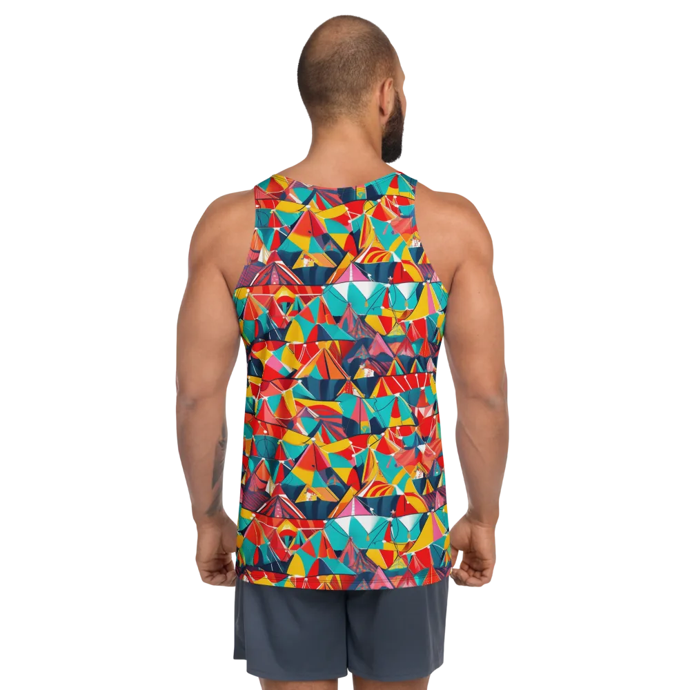 Carnival Canopies on Men's Tank Top — Back