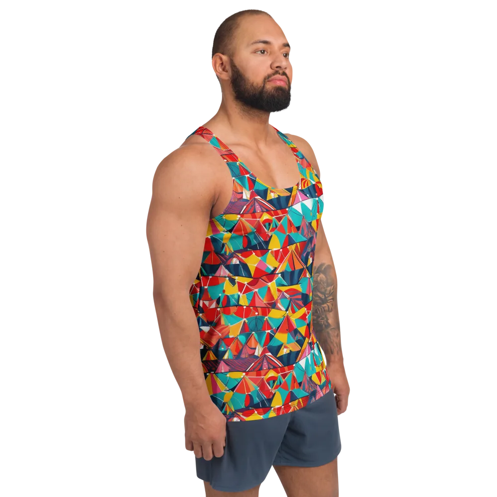 Carnival Canopies on Men's Tank Top — Right Front