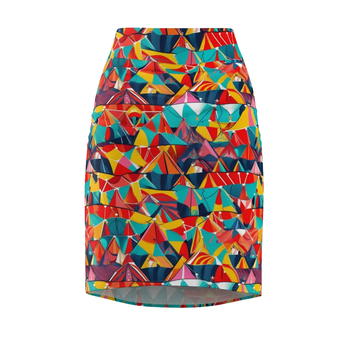 Carnival Canopies on Pencil Skirt — Front