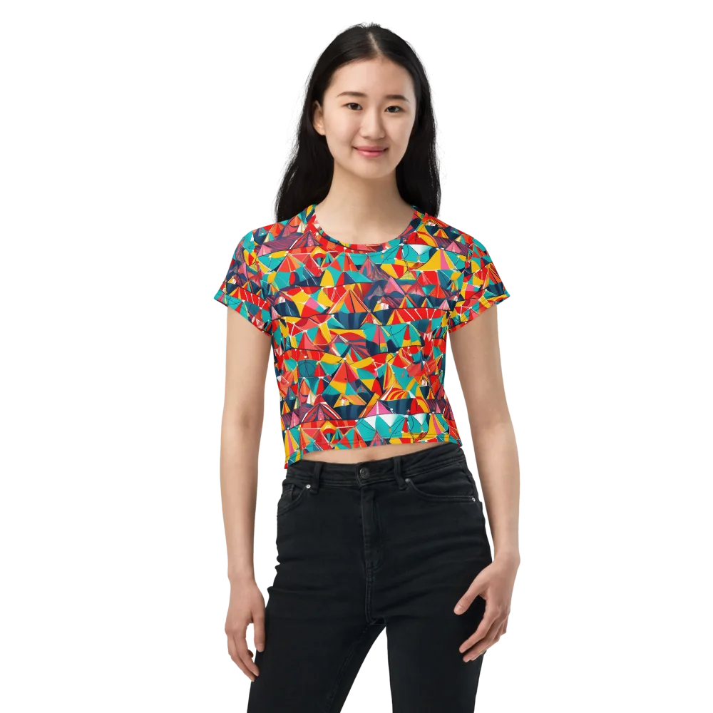 Carnival Canopies on Crop Tee — Front
