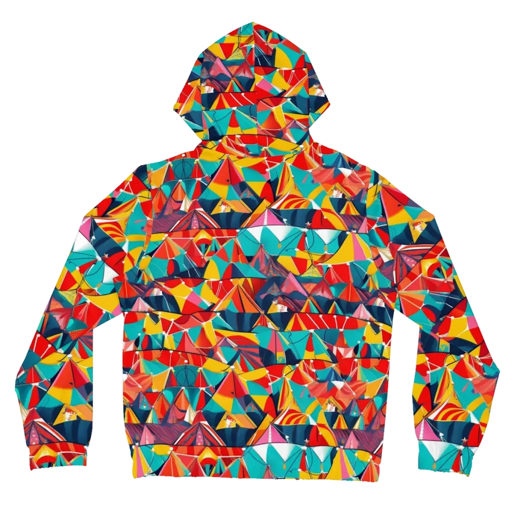 Carnival Canopies on Women's Full-Zip Hoodie — Back