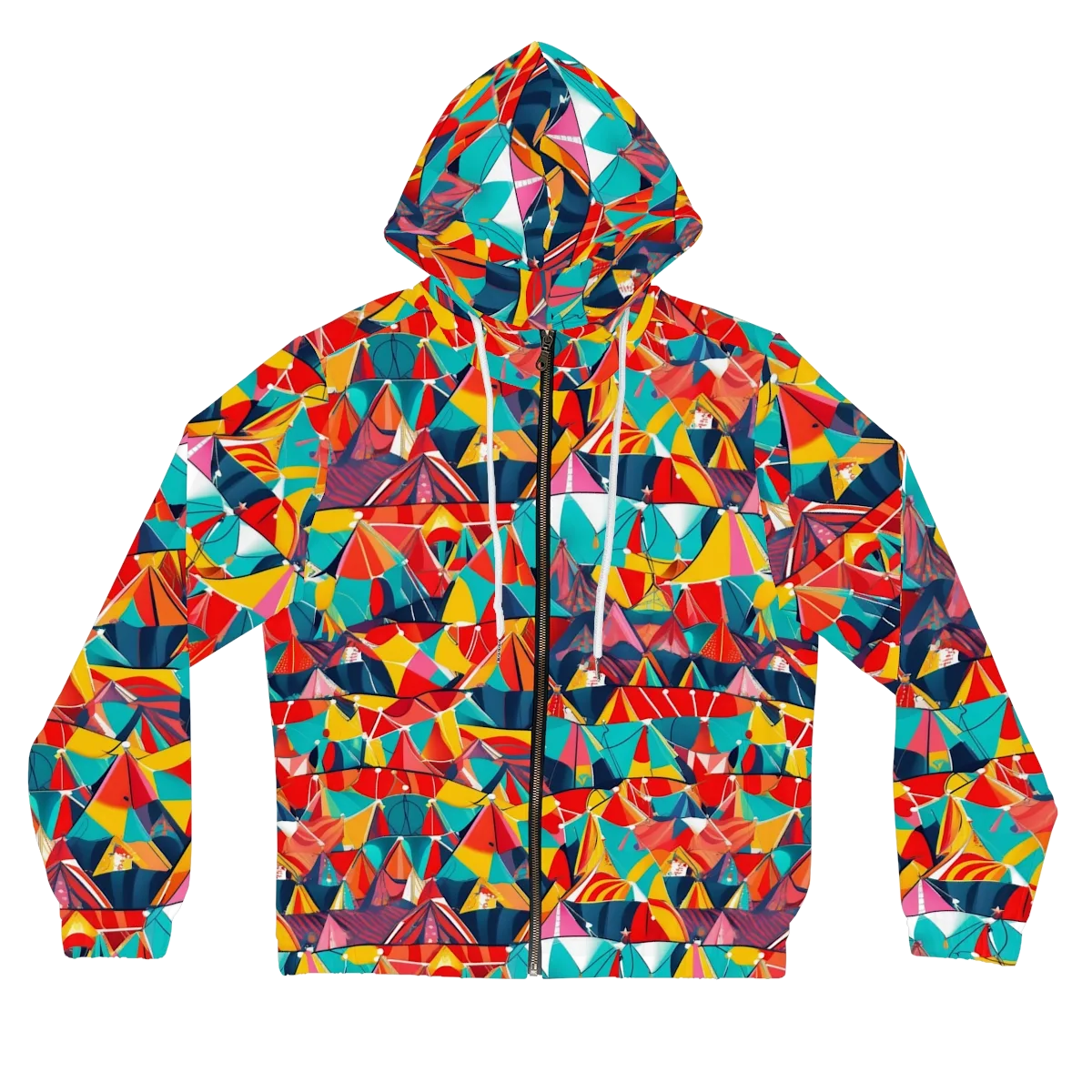 Carnival Canopies on Women's Full-Zip Hoodie — Front