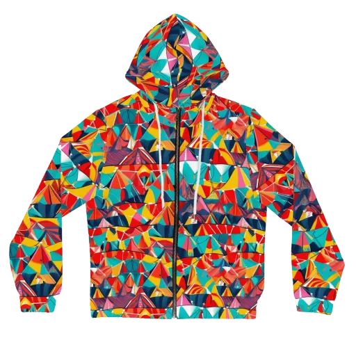 Carnival Canopies on a Women's Full-Zip Hoodie