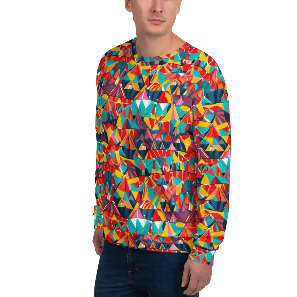Carnival Canopies on Sweatshirt — Left Front