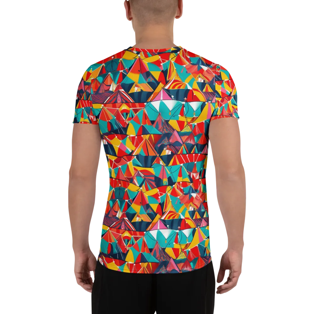 Carnival Canopies on Men's Athletic T-Shirt — Back