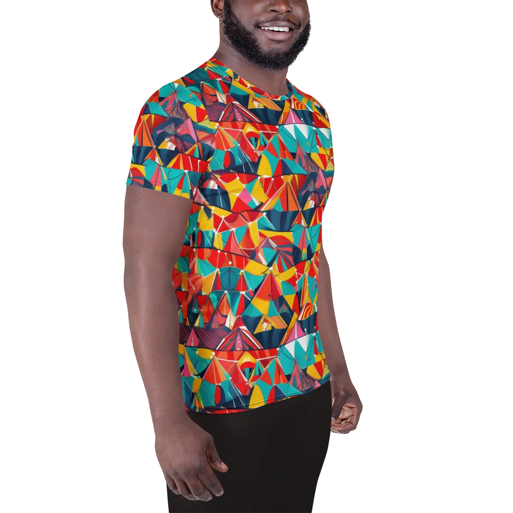 Carnival Canopies on Men's Athletic T-Shirt — Right