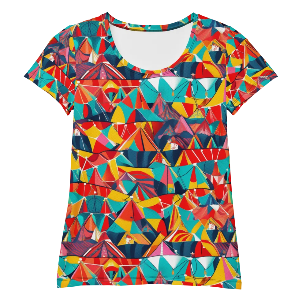 Carnival Canopies on Women's Athletic T-Shirt — Front