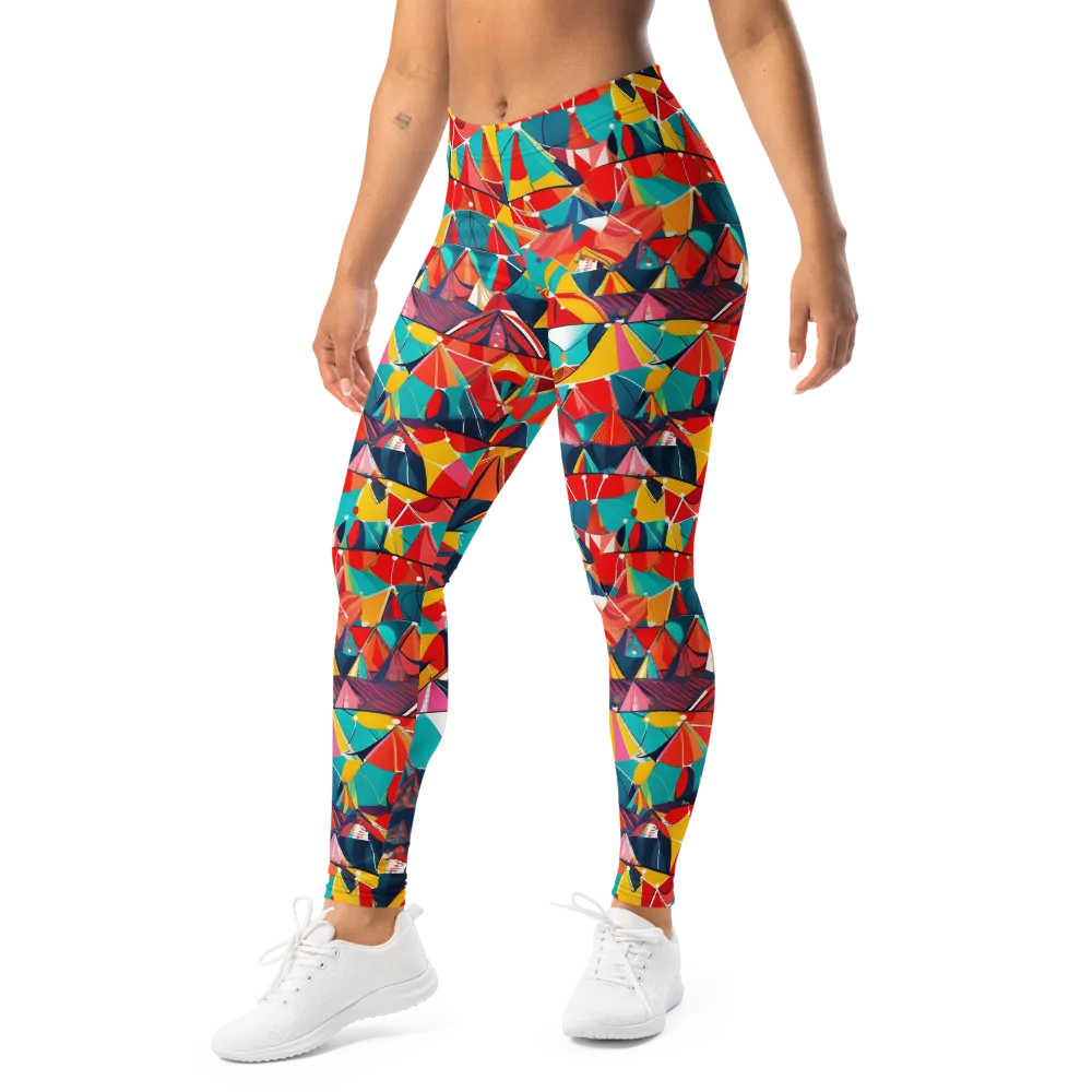 Carnival Canopies on Leggings — Left Front