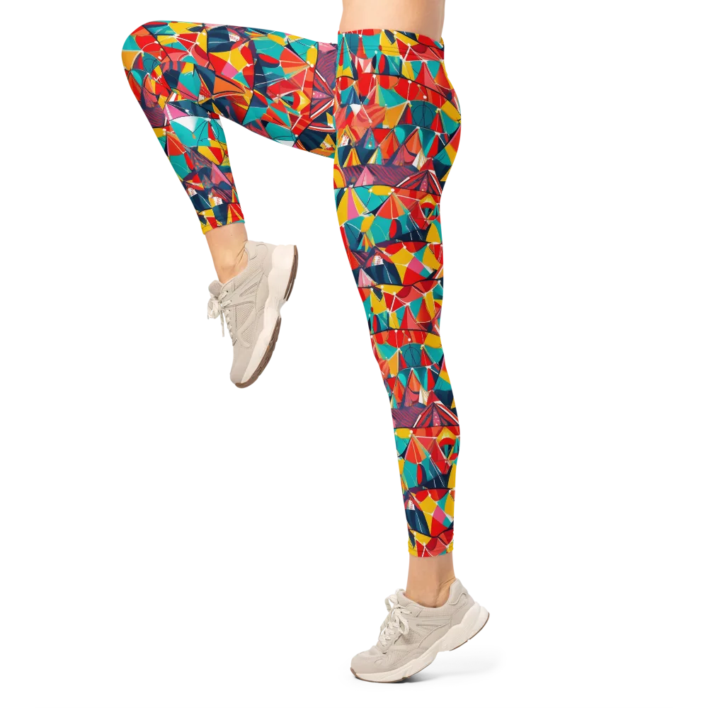 Carnival Canopies on Leggings — Left