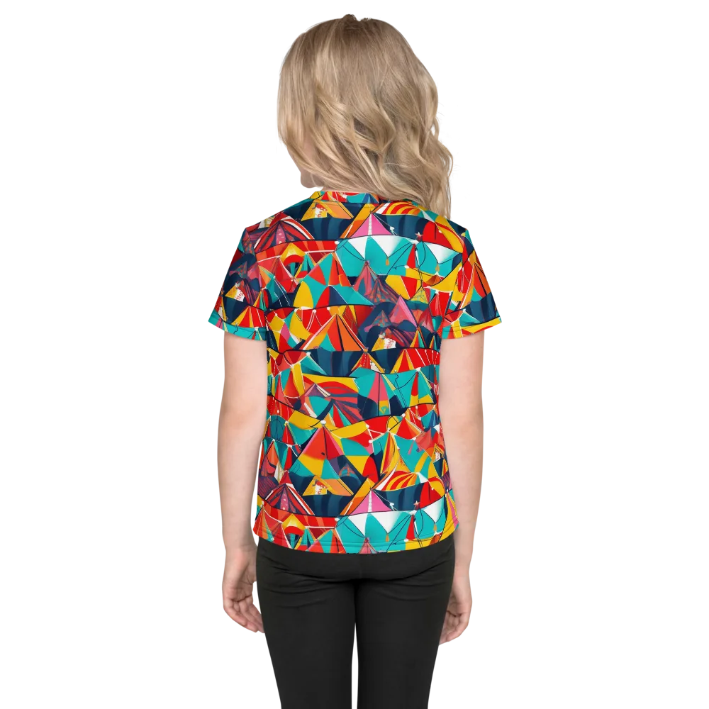Carnival Canopies on Kids Crew Neck T-Shirt — Back