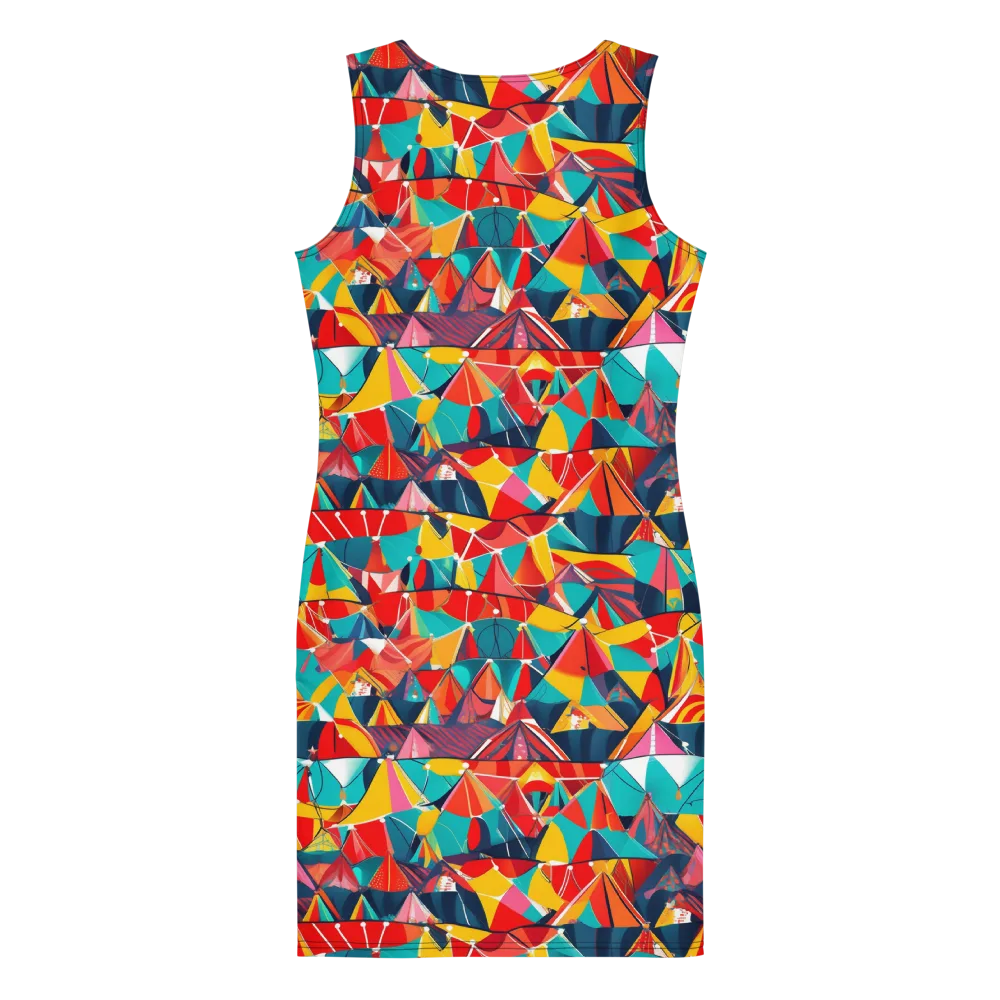 Carnival Canopies on Bodycon Dress — Back