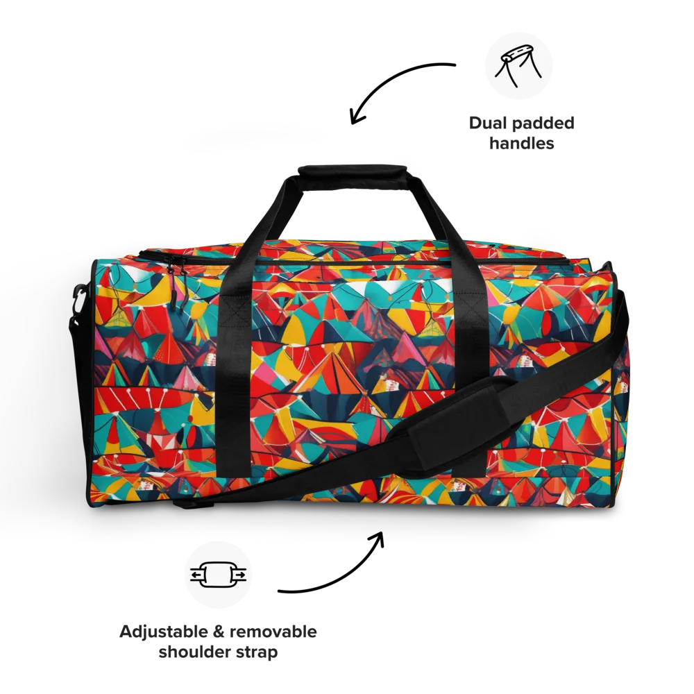 Carnival Canopies on Duffle Bag — Front
